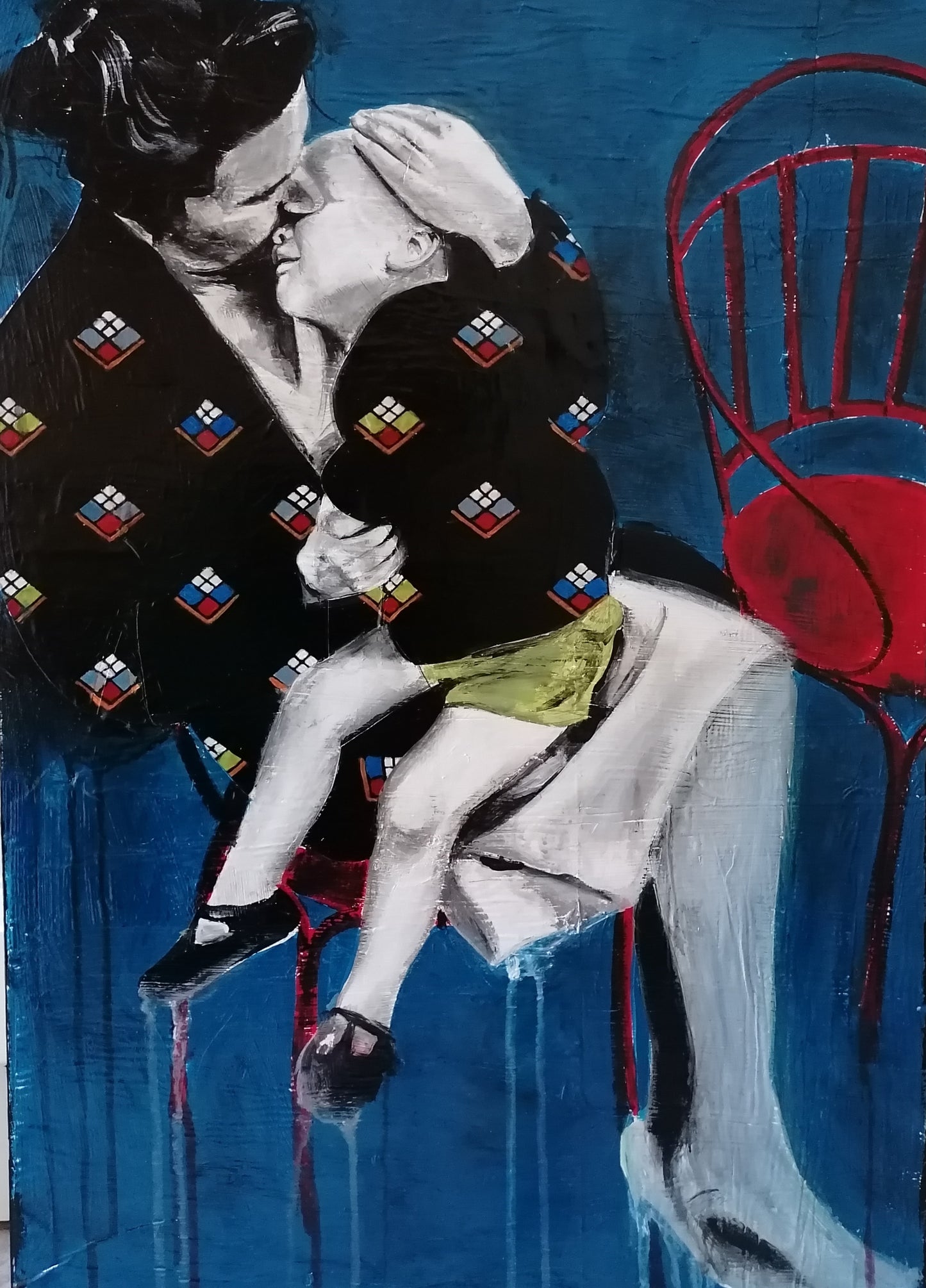 QUADRO VINTAGE MADRE E FIGLIO