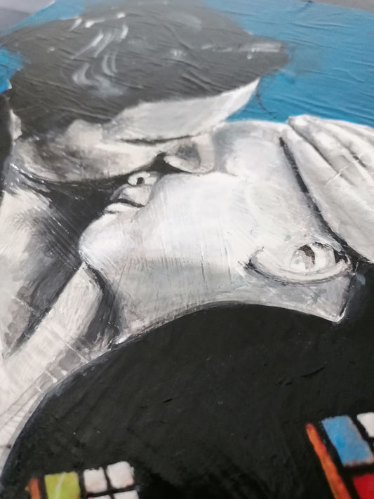 QUADRO VINTAGE MADRE E FIGLIO